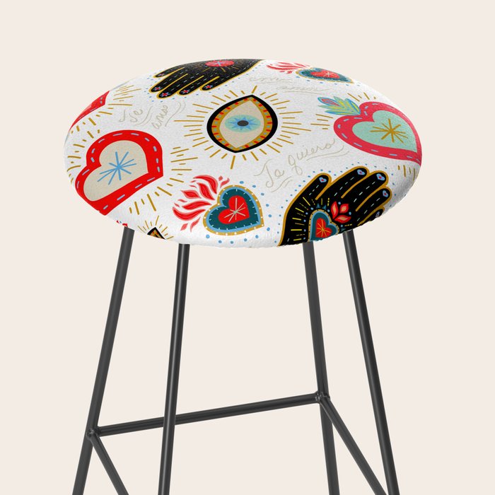 Milagro Love Hearts - White Stool Gallery Image 2