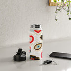Milagro Love Hearts - White Water Bottle Gallery Image 4