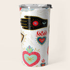 Milagro Love Hearts - White Travel Mug Gallery Image 2
