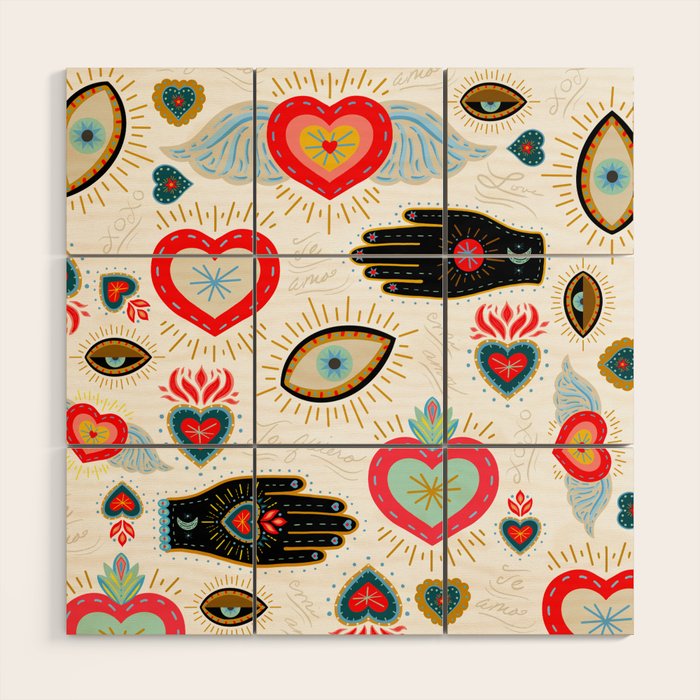 Milagro Love Hearts - White Wood Wall Art Gallery Image 1