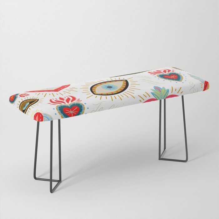 Milagro Love Hearts - White Bench Gallery Image 1