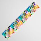 Checkered Yin Yang Pattern (Color Block Version) Table Runner Gallery Image 3