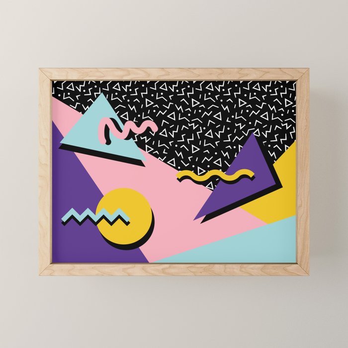Memphis Pattern 23 - 80s Retro - Pastel Colors Mini Art Print Gallery Image 1
