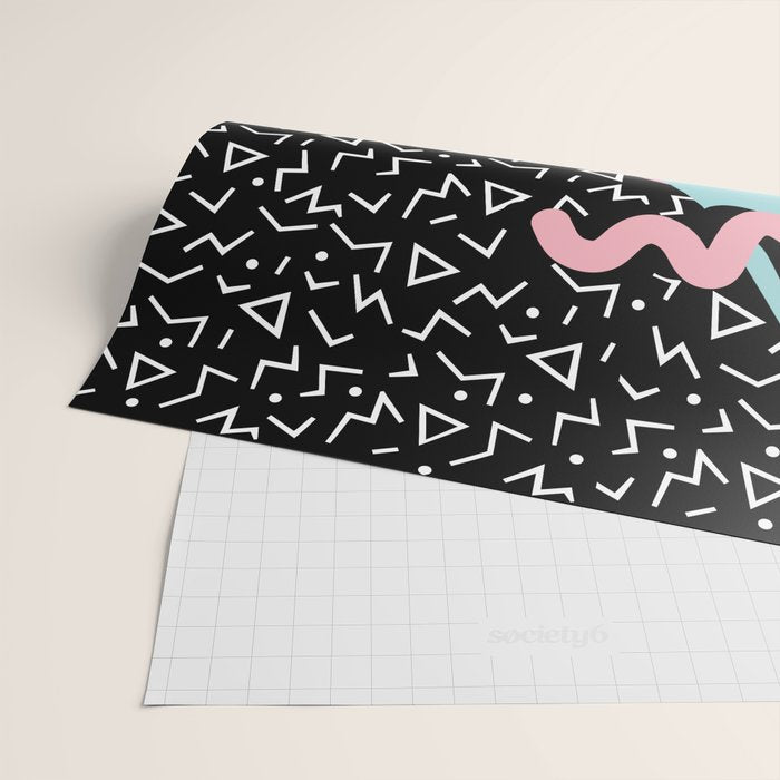 Memphis Pattern 23 - 80s Retro - Pastel Colors Wrapping Paper Gallery Image 2