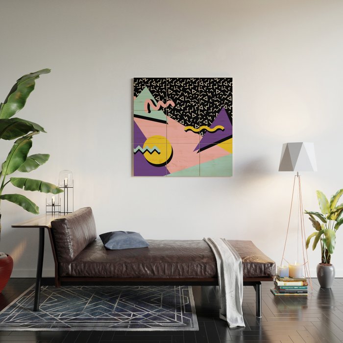 Memphis Pattern 23 - 80s Retro - Pastel Colors Wood Wall Art Gallery Image 2