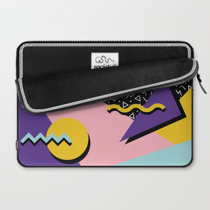 Memphis Pattern 23 - 80s Retro - Pastel Colors Laptop Sleeve Gallery Image 2