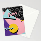 Memphis Pattern 23 - 80s Retro - Pastel Colors Stationery Card Gallery Image 2