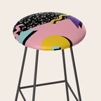 Memphis Pattern 23 - 80s Retro - Pastel Colors Stool Gallery Image 2