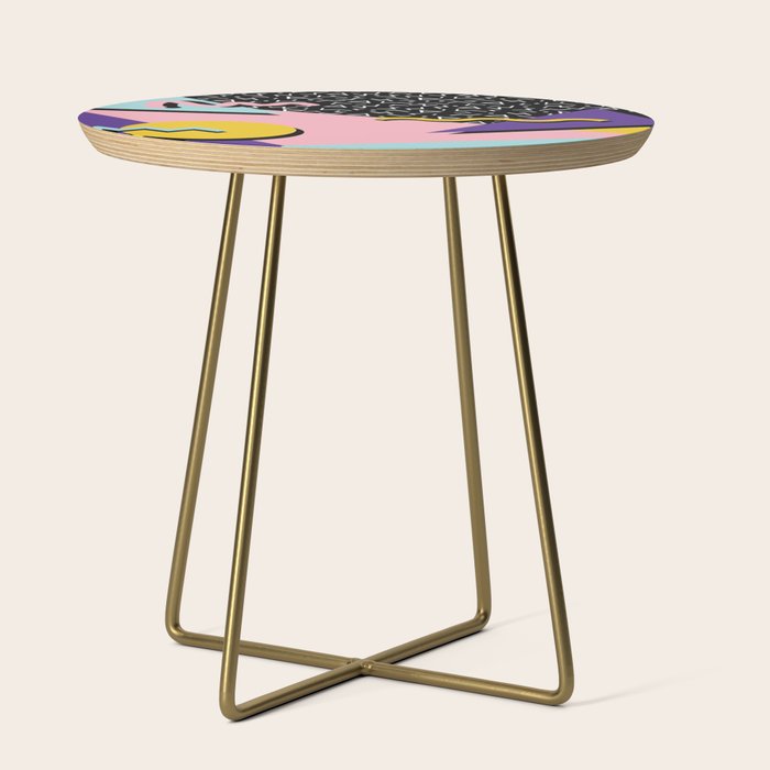 Memphis Pattern 23 - 80s Retro - Pastel Colors Side Table Gallery Image 1