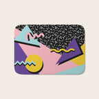 Memphis Pattern 23 - 80s Retro - Pastel Colors Bath Mat Gallery Image 1