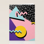 Memphis Pattern 23 - 80s Retro - Pastel Colors Stationery Card Gallery Image 2