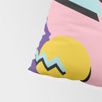 Memphis Pattern 23 - 80s Retro - Pastel Colors Pillow Sham Gallery Image 4