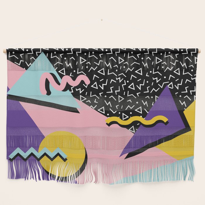 Memphis Pattern 23 - 80s Retro - Pastel Colors Wall Hanging Gallery Image 1