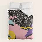 Memphis Pattern 23 - 80s Retro - Pastel Colors Comforter Gallery Image 6