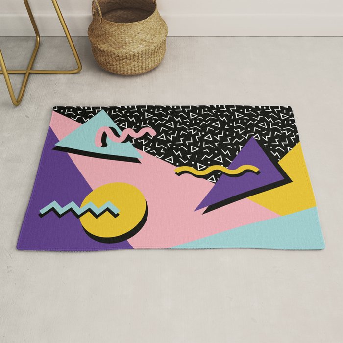 Memphis Pattern 23 - 80s Retro - Pastel Colors Rug Gallery Image 1