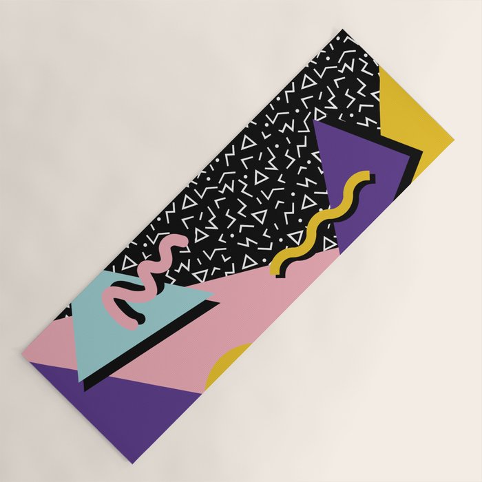 Memphis Pattern 23 - 80s Retro - Pastel Colors Yoga Mat Gallery Image 1