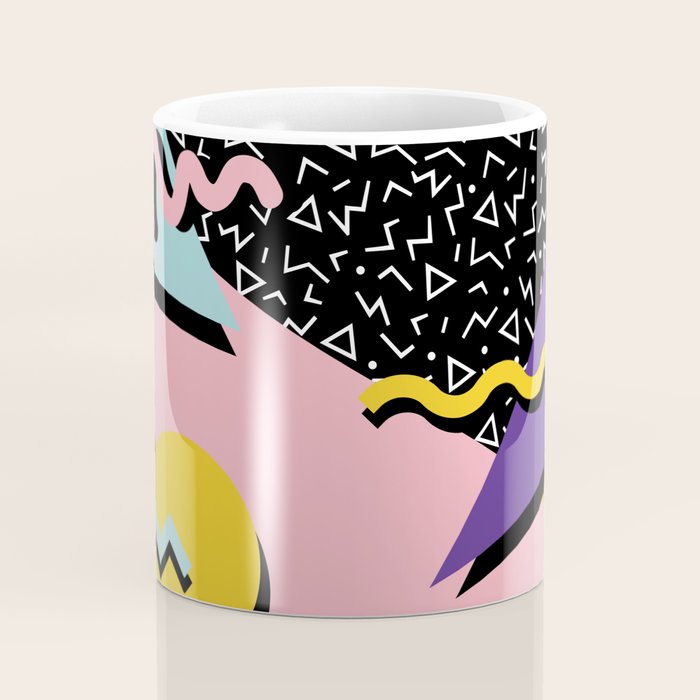 Memphis Pattern 23 - 80s Retro - Pastel Colors Coffee Mug Gallery Image 4