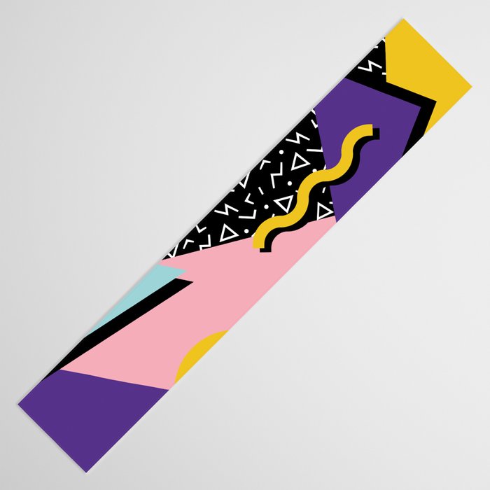 Memphis Pattern 23 - 80s Retro - Pastel Colors Table Runner Gallery Image 3