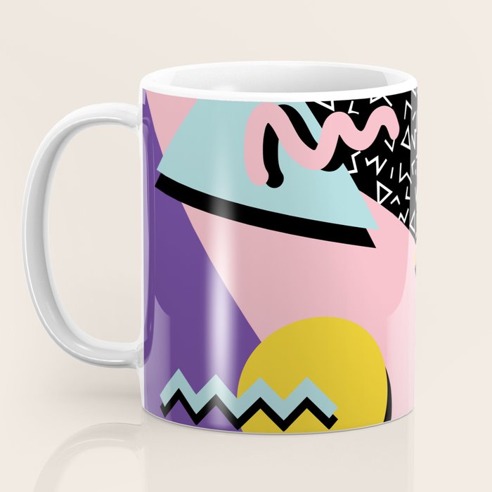 Memphis Pattern 23 - 80s Retro - Pastel Colors Coffee Mug Gallery Image 3