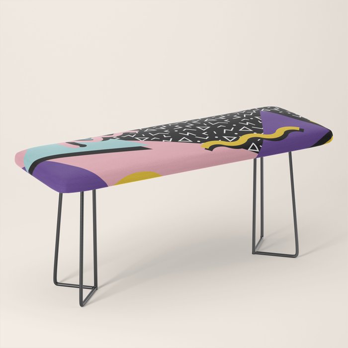 Memphis Pattern 23 - 80s Retro - Pastel Colors Bench Gallery Image 1