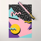 Memphis Pattern 23 - 80s Retro - Pastel Colors Wrapping Paper Gallery Image 1