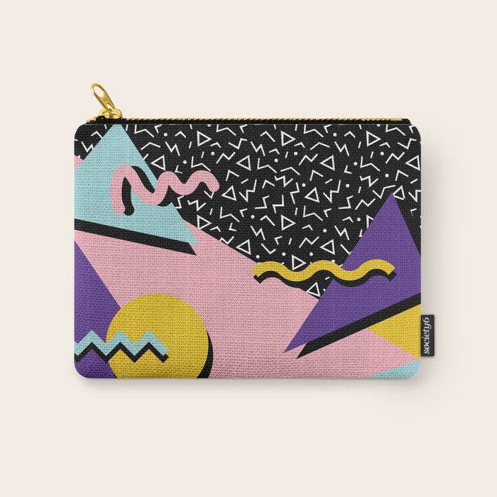 Memphis Pattern 23 - 80s Retro - Pastel Colors Carry All Pouch Gallery Image 1