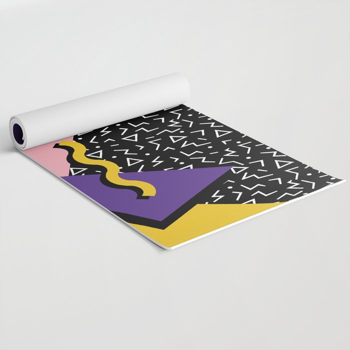 Memphis Pattern 23 - 80s Retro - Pastel Colors Yoga Mat Gallery Image 2