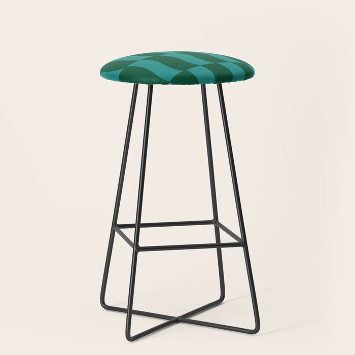 Money Green Wavy Blocks Stool Gallery Image 1