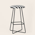 Black and White, Wavy, Squiggle, Stripes Stool Gallery Image 1
