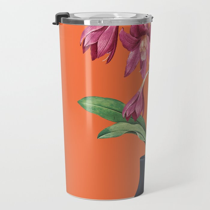 Flowers in Black Vase 4 Travel Mug Gallery Image 3