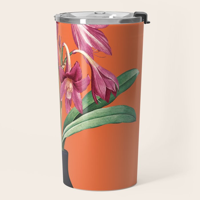 Flowers in Black Vase 4 Travel Mug Gallery Image 2