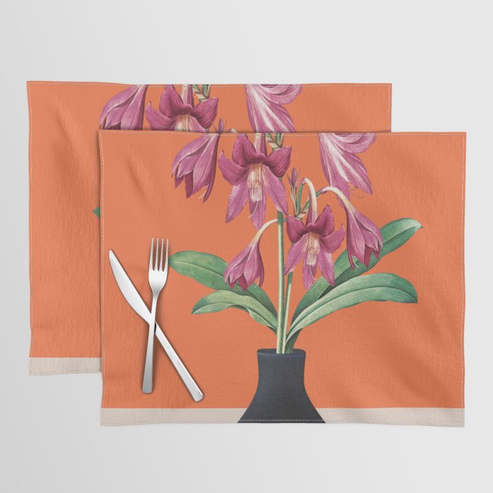 Flowers in Black Vase 4 Placemat Gallery Image 1