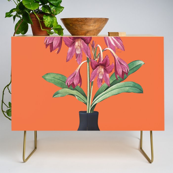 Flowers in Black Vase 4 Credenza Gallery Image 1
