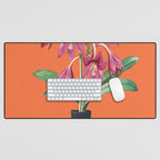 Flowers in Black Vase 4 Desk Mat Gallery Image 1