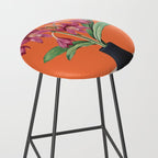Flowers in Black Vase 4 Stool Gallery Image 2