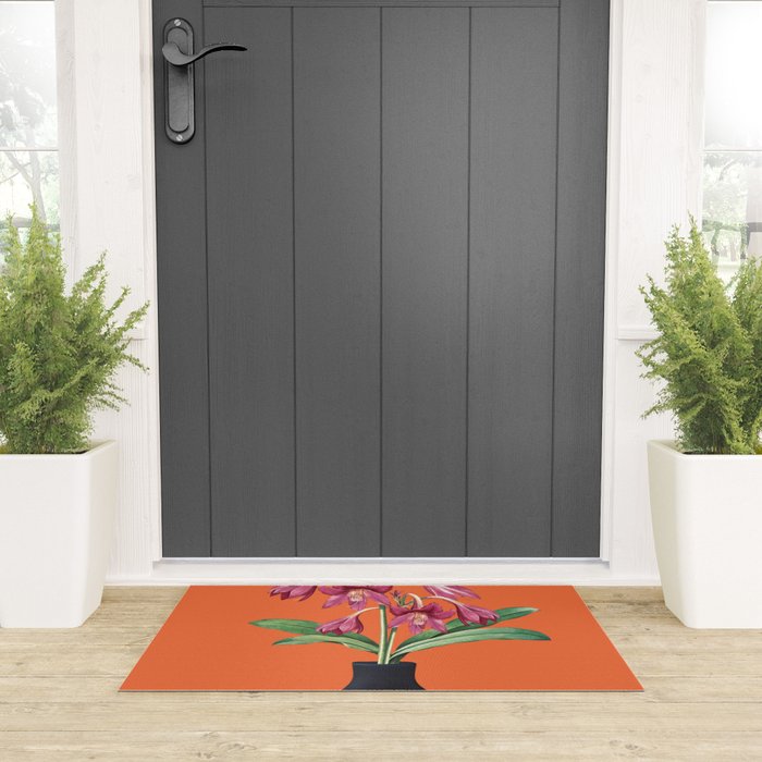 Flowers in Black Vase 4 Welcome Mat Gallery Image 3