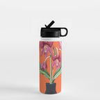 Flowers in Black Vase 4 Water Bottle Gallery Image 1
