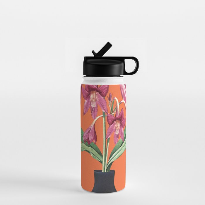 Flowers in Black Vase 4 Water Bottle Gallery Image 1