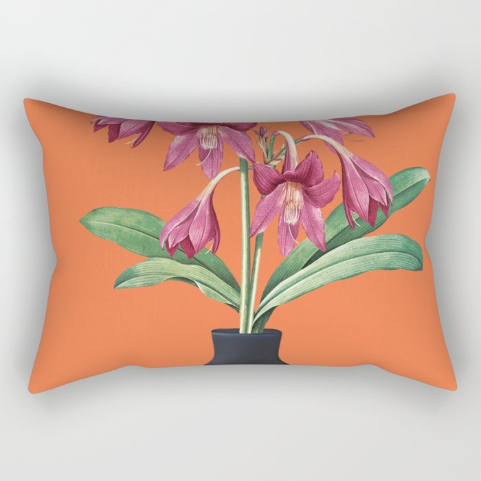 Flowers in Black Vase 4 Rectangular Pillow Gallery Image 1