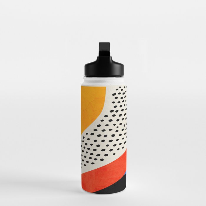 Mid Century Abstract Landscape Water Bottle Gallery Image 3
