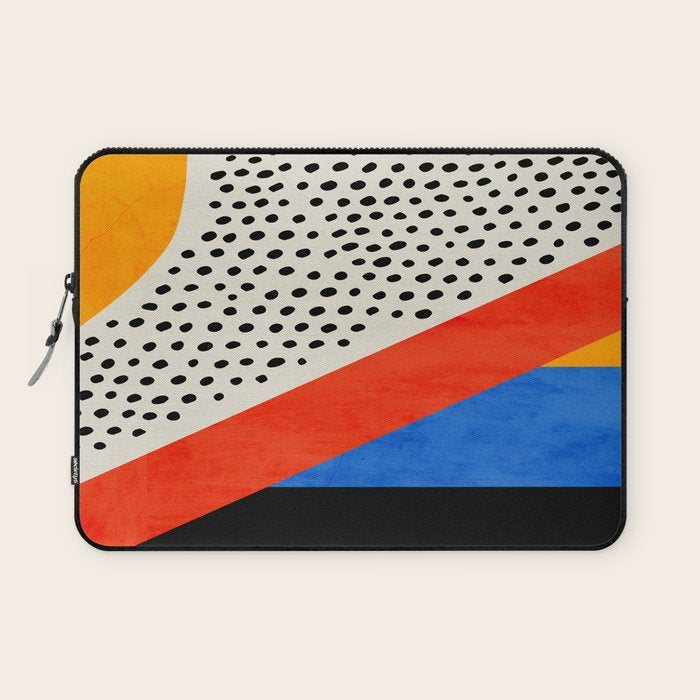 Mid Century Abstract Landscape Laptop Sleeve Gallery Image 1