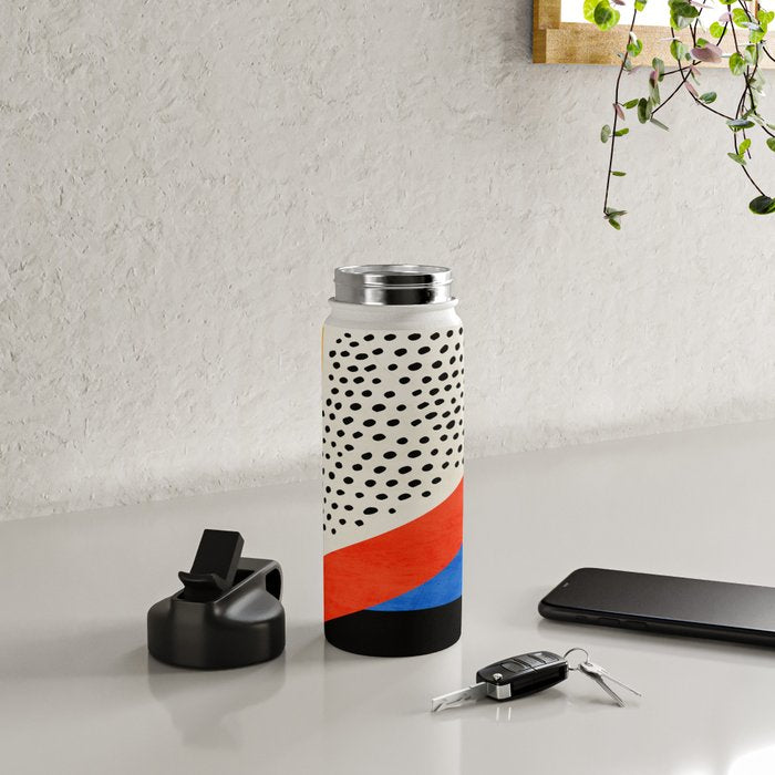 Mid Century Abstract Landscape Water Bottle Gallery Image 4