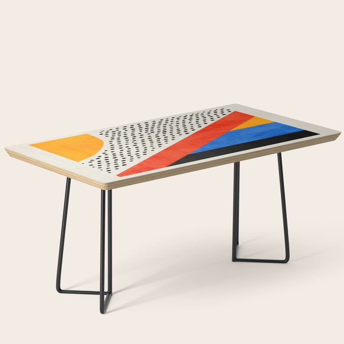 Mid Century Abstract Landscape Coffee Table Gallery Image 1