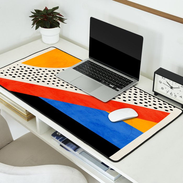 Mid Century Abstract Landscape Desk Mat Gallery Image 2