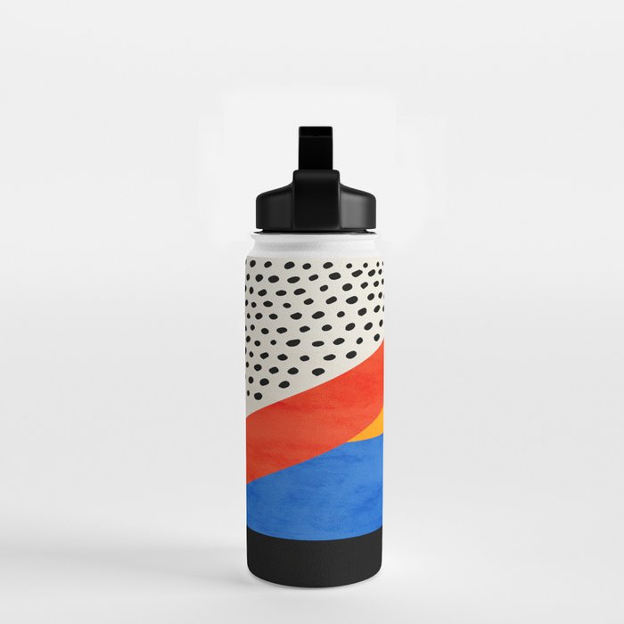 Mid Century Abstract Landscape Water Bottle Gallery Image 2