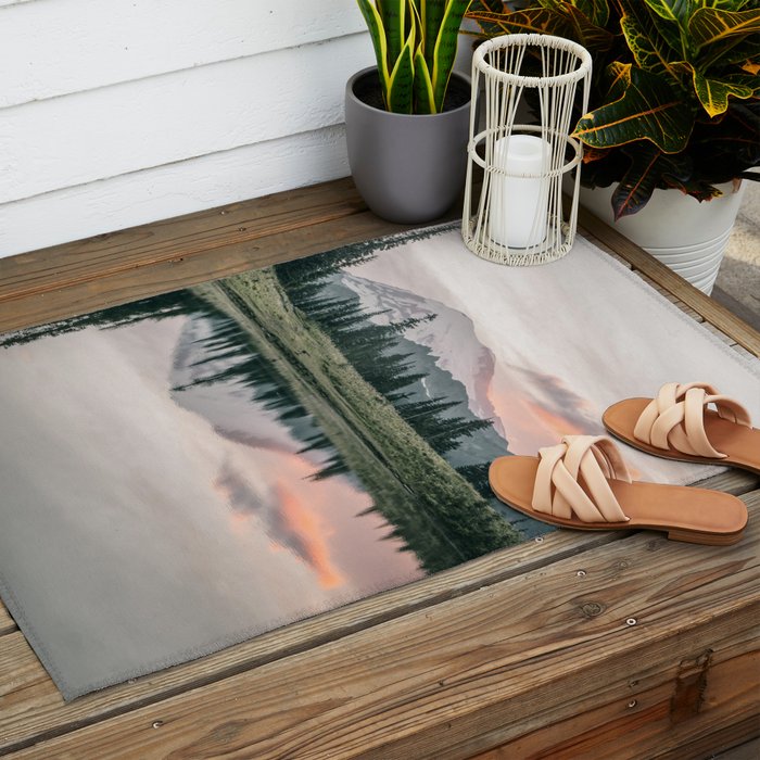 Mount Rainier Washington Outdoor Rug Gallery Image 2