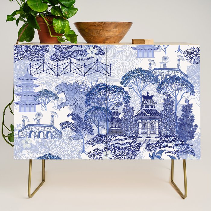 Blue Willow Godzilla Credenza Gallery Image 1
