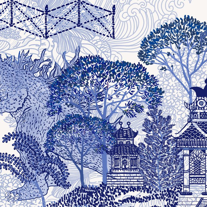 Blue Willow Godzilla Coffee Mug Gallery Image 2