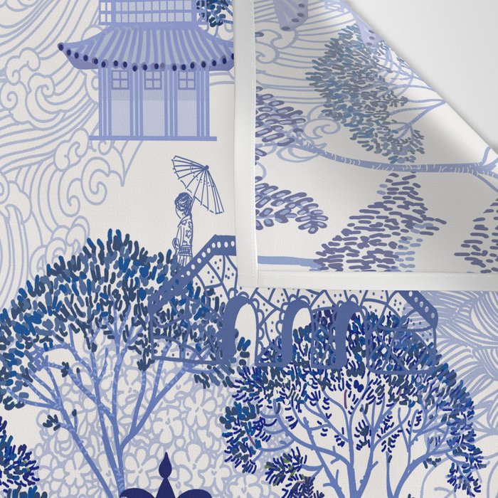 Blue Willow Godzilla Wall Tapestry Gallery Image 3