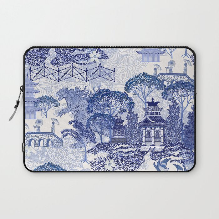 Blue Willow Godzilla Laptop Sleeve Gallery Image 1